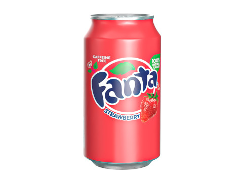Fanta Strawberry Drink Can 355ml 11 3D Model