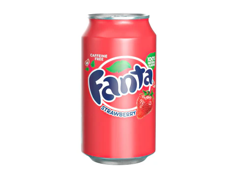 Canette de boisson Fanta Fraise 355ml 11 Modèle 3D