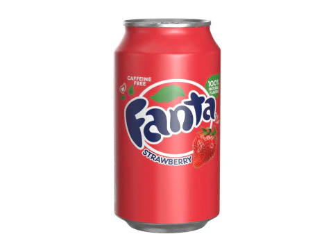 Fanta Strawberry Drink Can 355ml 11 3D Model