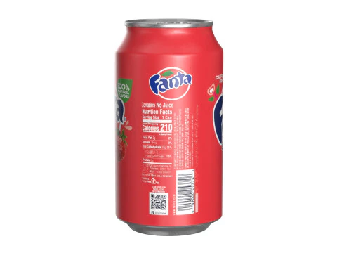 Fanta Strawberry Drink Can 355ml 11 3D Model