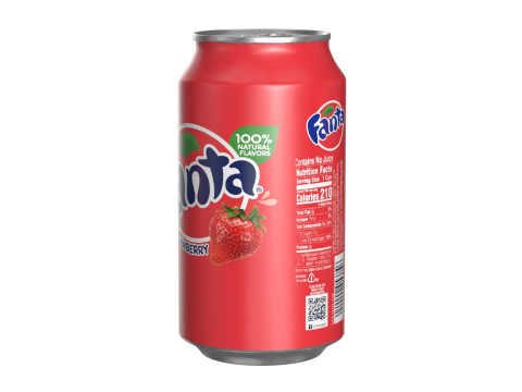 Fanta Strawberry Drink Can 355ml 11 Modello 3D