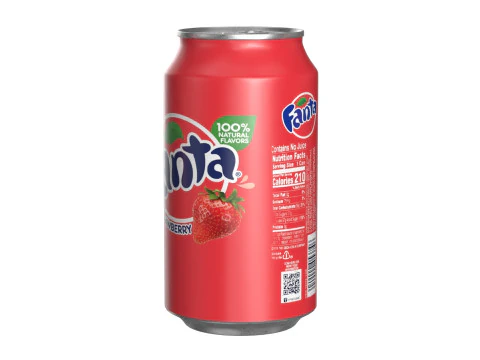 Fanta Strawberry Drink Can 355ml 11 3D Model