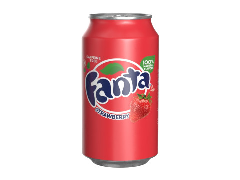 Fanta Strawberry Drink Can 355ml 11 Modello 3D