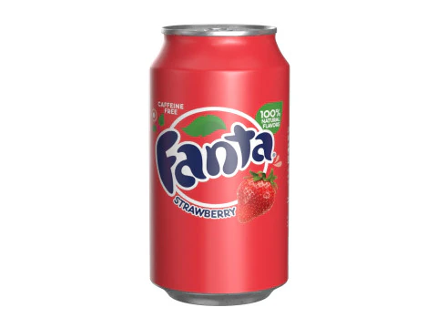 Fanta Strawberry Drink Can 355ml 11 3D Model