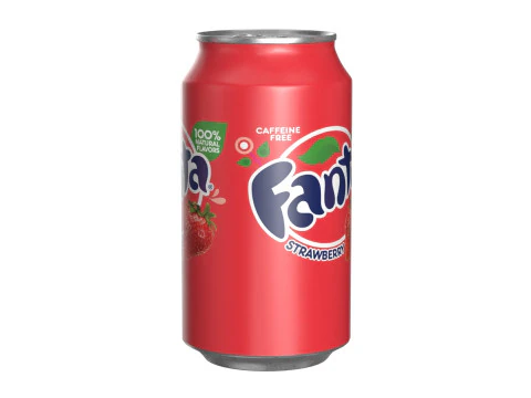Fanta Strawberry Drink Can 355ml 11 3D Model