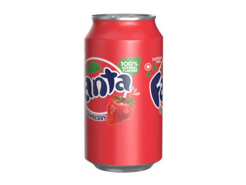 Fanta Strawberry Drink Can 355ml 11 3D Model