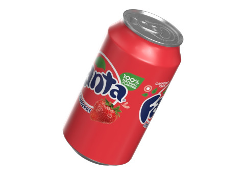 Fanta Strawberry Drink Can 355ml 11 Modello 3D