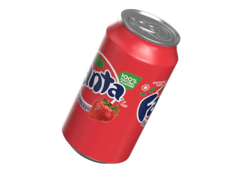 Fanta Strawberry Drink Can 355ml 11 3D Model