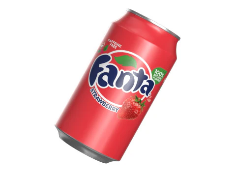 Fanta Strawberry Drink Can 355ml 11 3D Model