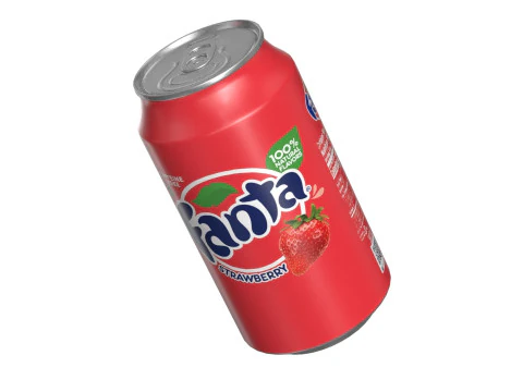 Fanta Strawberry Drink Can 355ml 11 3D Model