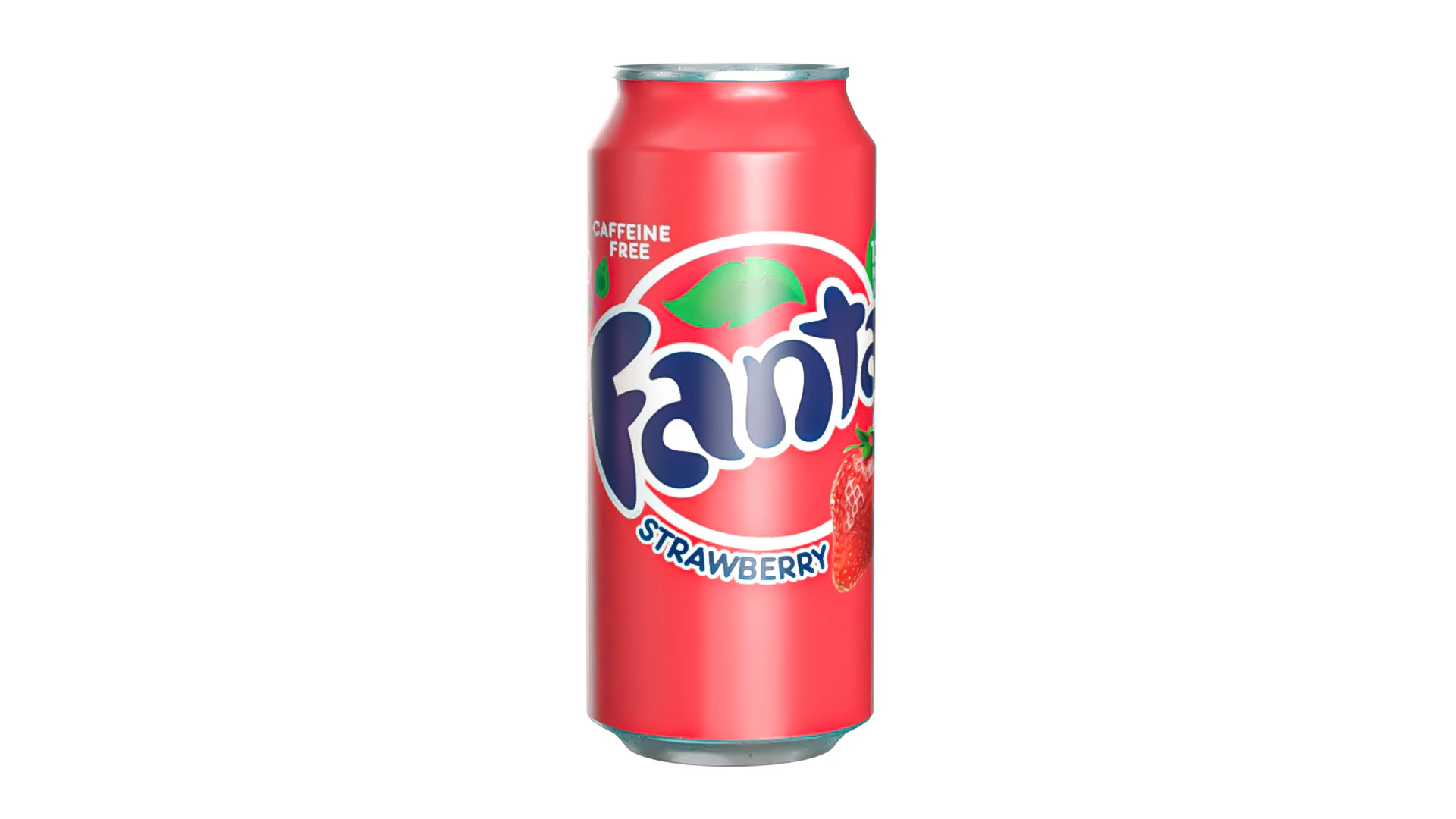 Fanta Strawberry Drink Can 473ml 13 3D Model .c4d .max .obj .3ds .fbx .stl .blend 