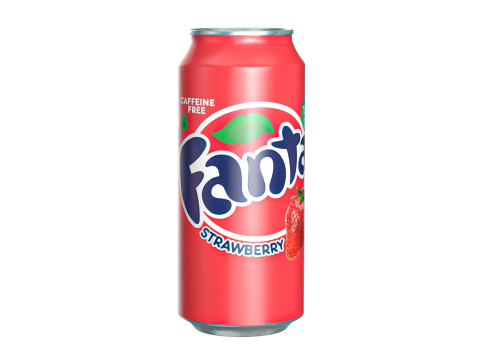 Fanta Strawberry Drink Can 473ml 13 3D Model