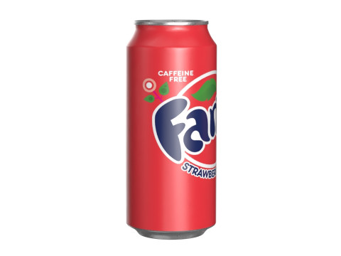 Fanta Strawberry Drink Can 473ml 13 Modèle 3D
