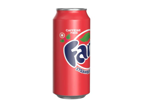 Fanta Strawberry Drink Can 473ml 13 3D Model
