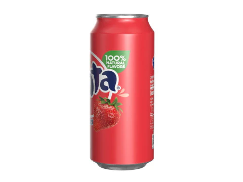 Fanta Strawberry Drink Can 473ml 13 3D Model