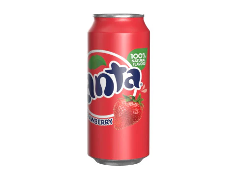 Fanta Strawberry Drink Can 473ml 13 3D Model