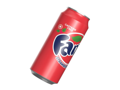 Fanta Strawberry Drink Can 473ml 13 Modèle 3D
