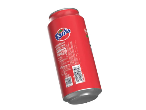 Fanta Strawberry Drink Can 473ml 13 3D Model