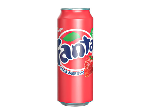 Fanta Strawberry Drink Can 500ml 14 3D Модель