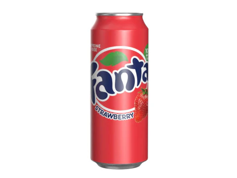 Fanta Strawberry Drink Can 500ml 14 3D Model