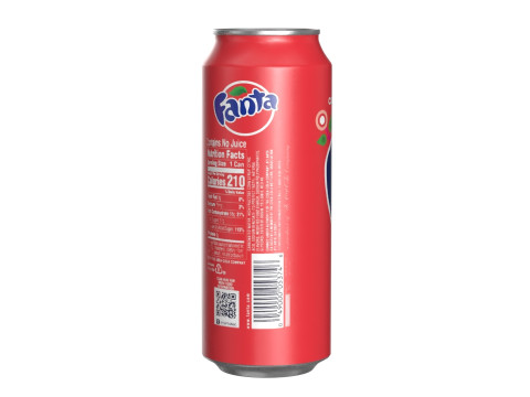 Fanta Strawberry Drink Can 500ml 14 3Dモデル