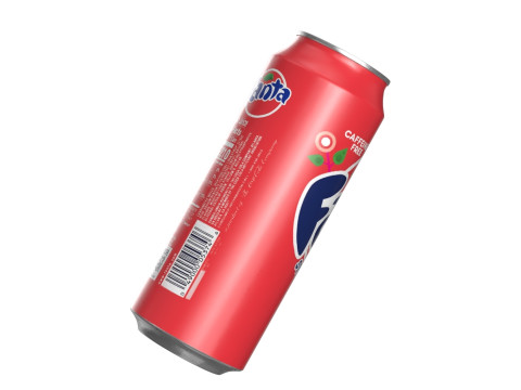 Fanta Strawberry Drink Can 500ml 14 3Dモデル