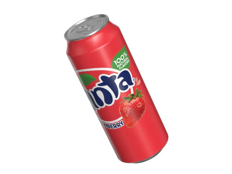 Fanta Strawberry Drink Can 500ml 14 3D Model