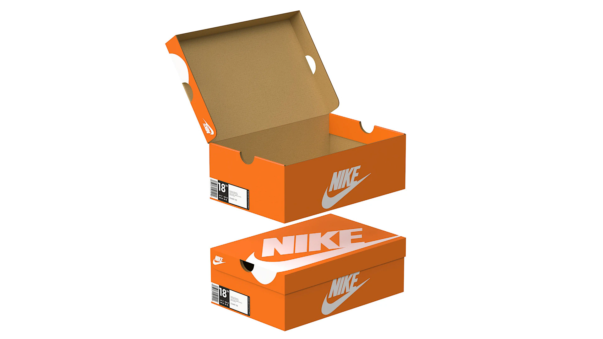 Nike Shoe Box 02 3D Model .c4d .max .obj .3ds .fbx .stl .blend