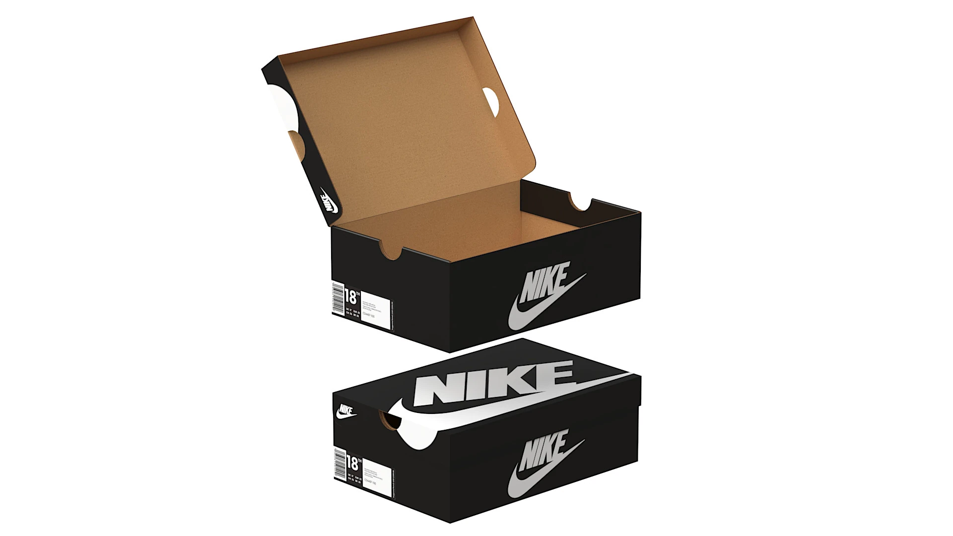Nike Shoe Box 03 3D Model .c4d .max .obj .3ds .fbx .stl .blend
