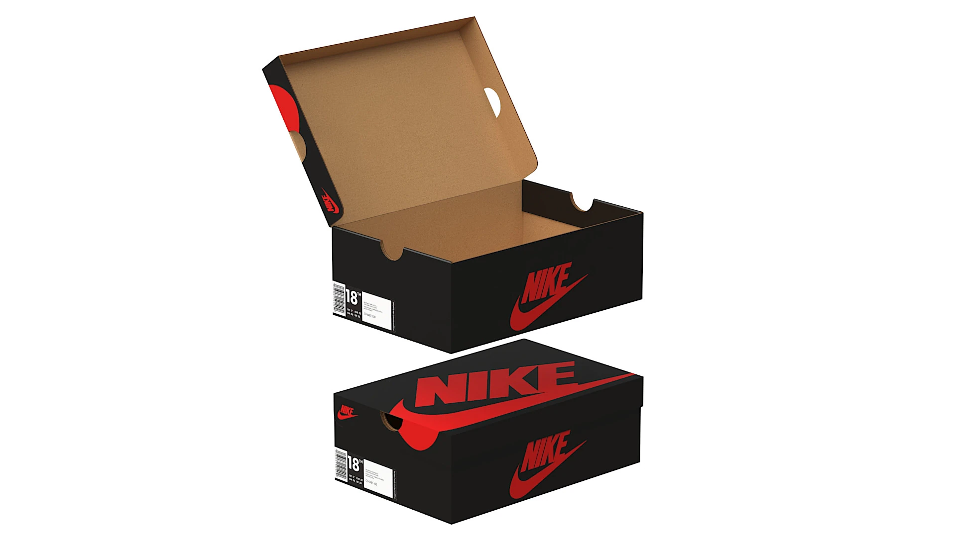 Nike Shoe Box 06 3D Model .c4d .max .obj .3ds .fbx .stl .blend