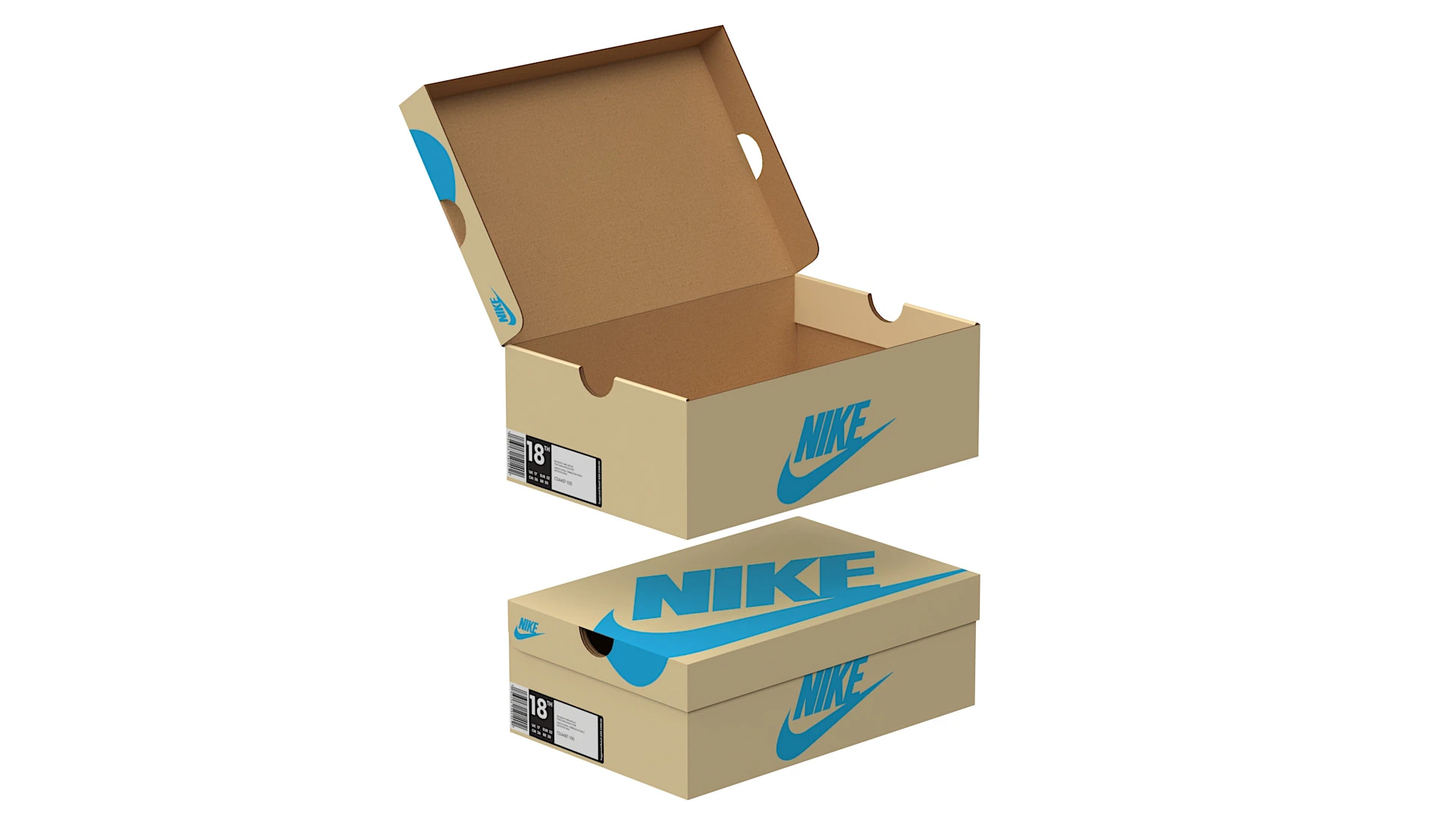 Nike Shoe Box 08 3D Model .c4d .max .obj .3ds .fbx .stl .blend 