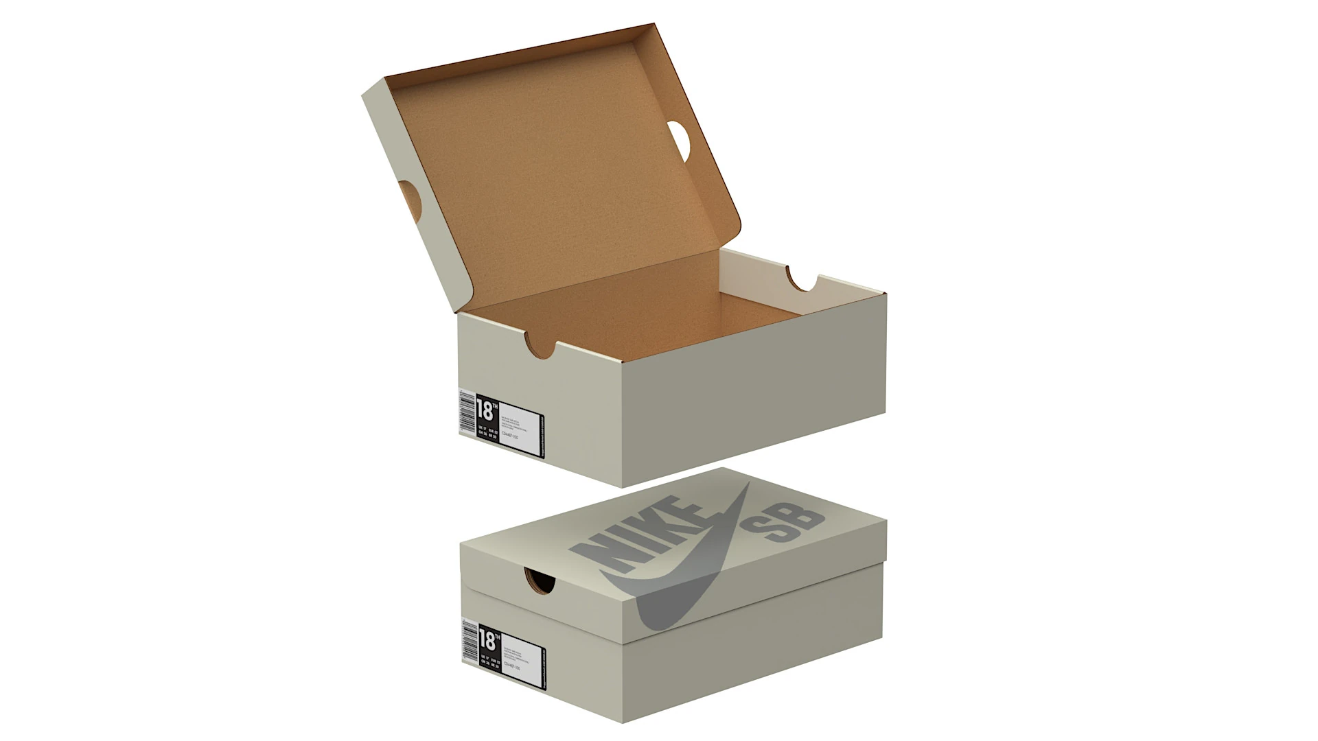 Nike Shoe Box 09 3D Model .c4d .max .obj .3ds .fbx .stl .blend 