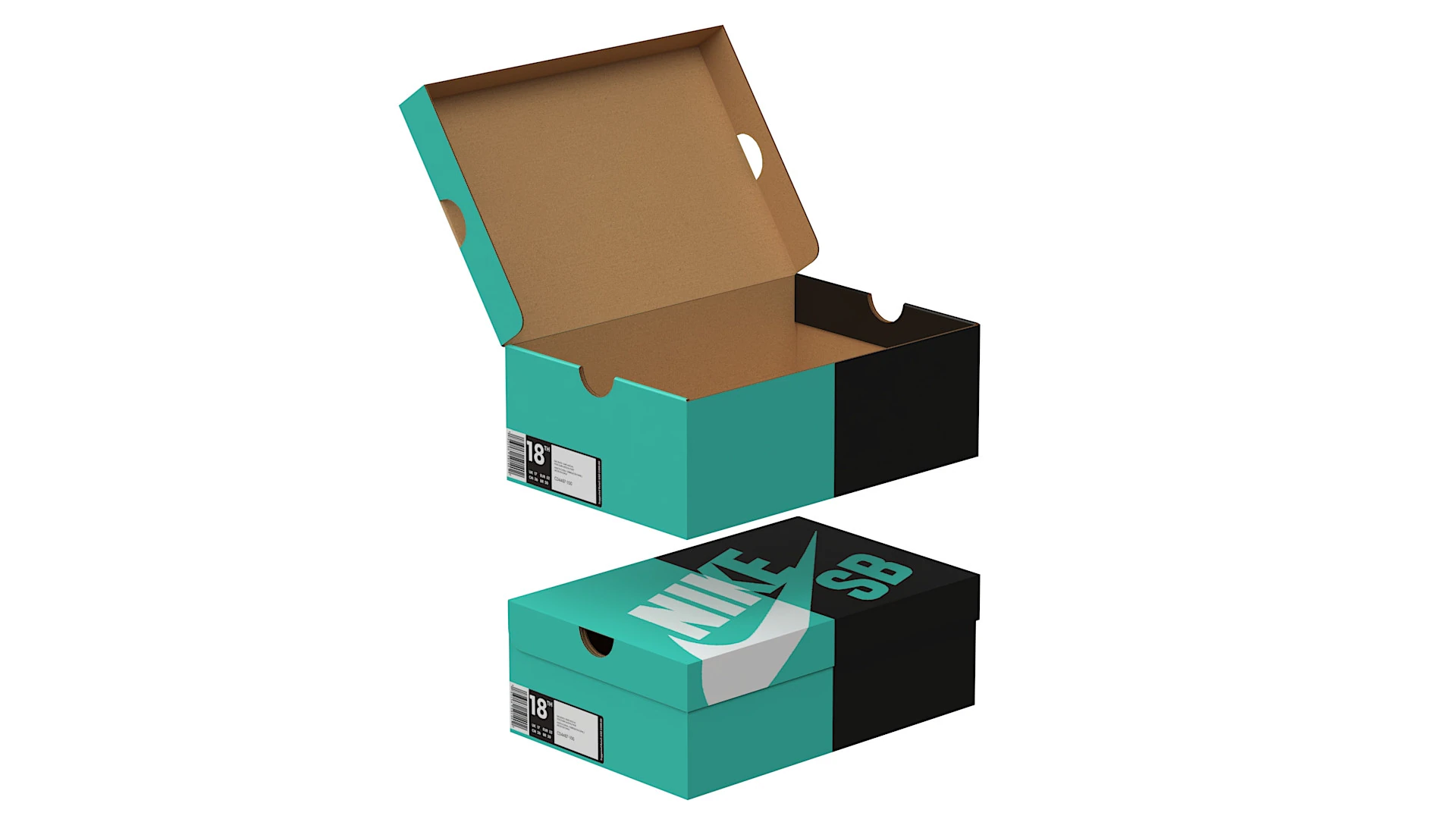 Nike Shoe Box 10 3D Model .c4d .max .obj .3ds .fbx .stl .blend 