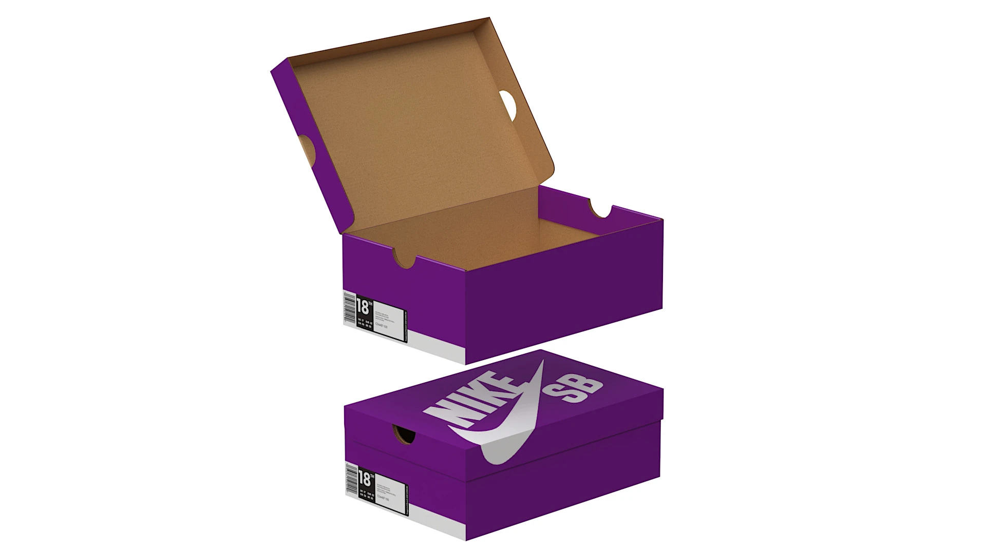 Nike Shoe Box 13 3D Model .c4d .max .obj .3ds .fbx .stl .blend