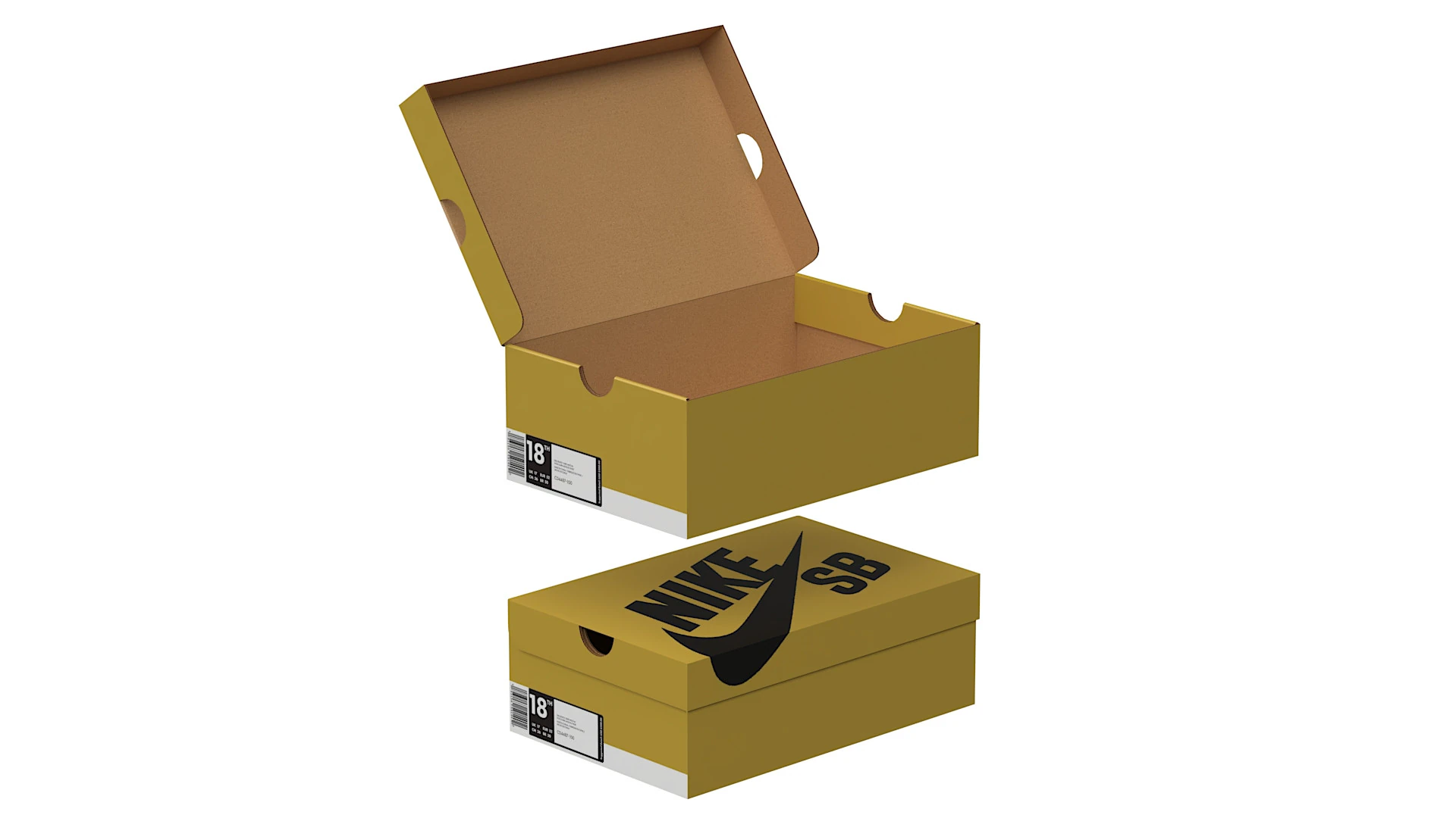 Nike Shoe Box 15 3D Model .c4d .max .obj .3ds .fbx .stl .blend 