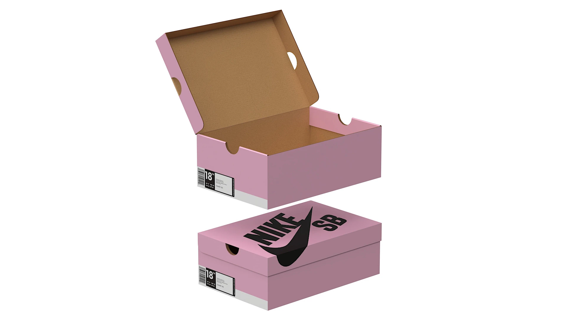 Nike Shoe Box 16 3D Model .c4d .max .obj .3ds .fbx .stl .blend 