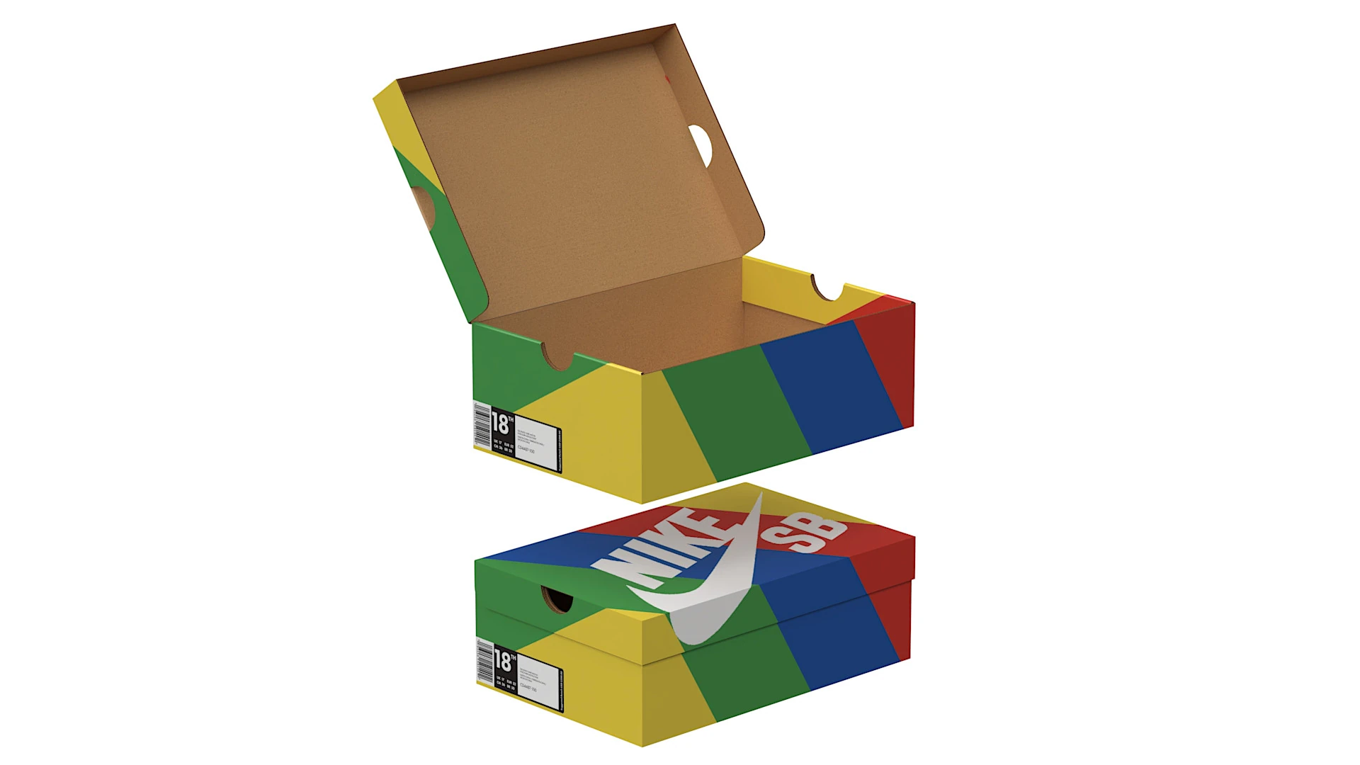 Nike Shoe Box 19 3D Model .c4d .max .obj .3ds .fbx .stl .blend 