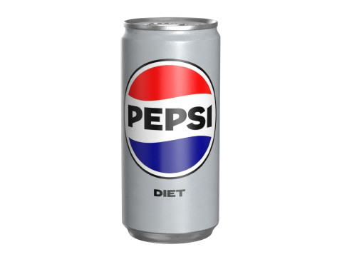 Pepsi Diet Drink Can Slim 190ml 01 3D Model