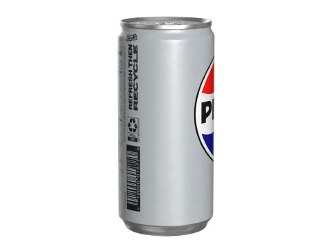 Pepsi Diet Drink Can Slim 190ml 01 3D Model
