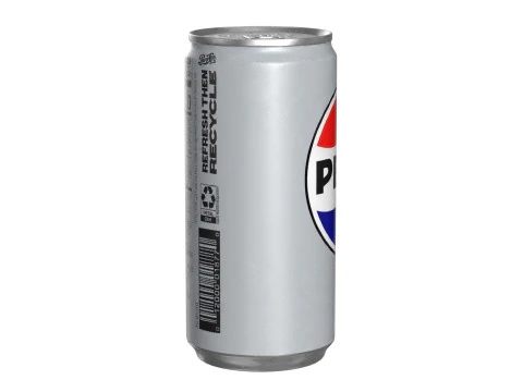 Bebida Dieta Pepsi Lata Slim 190ml 01 Modelo 3D