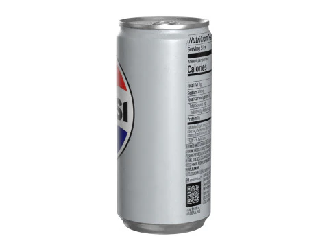 Bebida Dieta Pepsi Lata Slim 190ml 01 Modelo 3D