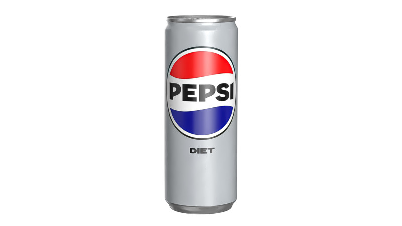 Pepsi Diet Drink Can Slim 250ml 02 3D Model .c4d .max .obj .3ds .fbx .stl .blend 