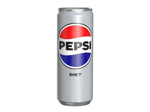 Pepsi Diet Drink Can Slim 250ml 02 3D Model