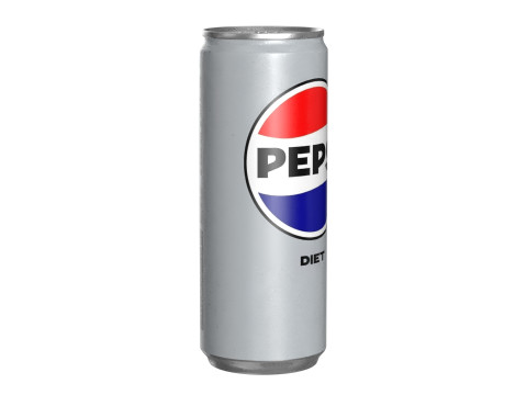Pepsi Diet Drink Can Slim 250ml 02 3D Model
