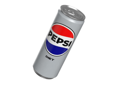 Pepsi Diet Drink Can Slim 250ml 02 3D Model