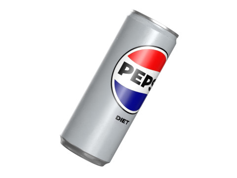 Pepsi Diet Drink Can Slim 250ml 02 3D Model