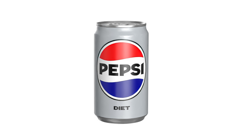 Pepsi Diet Drink Can Sleek 200ml 03 3D Model .c4d .max .obj .3ds .fbx .stl .blend 