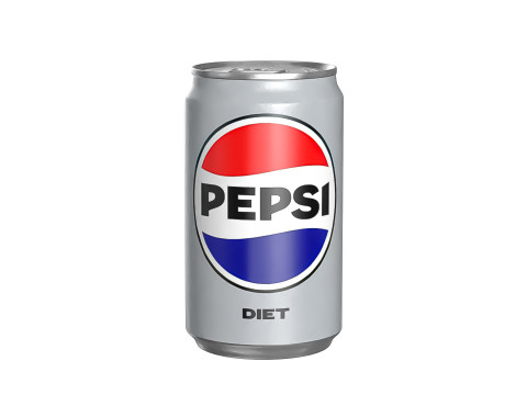 Pepsi Diet Drink Can Sleek 200ml 03 3D Model