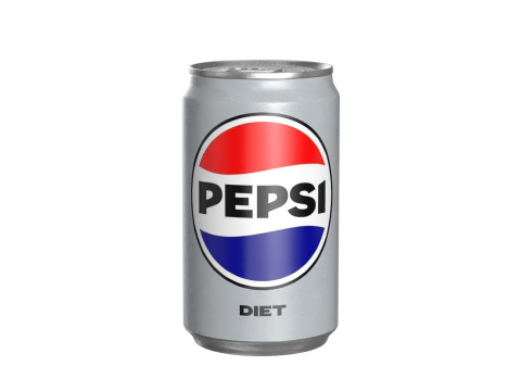 Pepsi Diet Drink Can Sleek 200ml 03 3D Model
