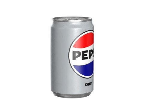 Pepsi Diet Drink Can Sleek 200ml 03 3D Model